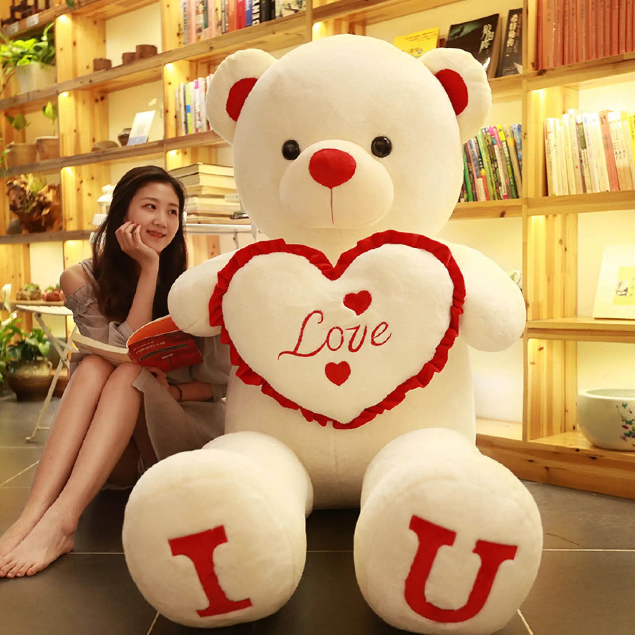Großer Teddy Plüschbär I Love You – Weiches Kuscheltier