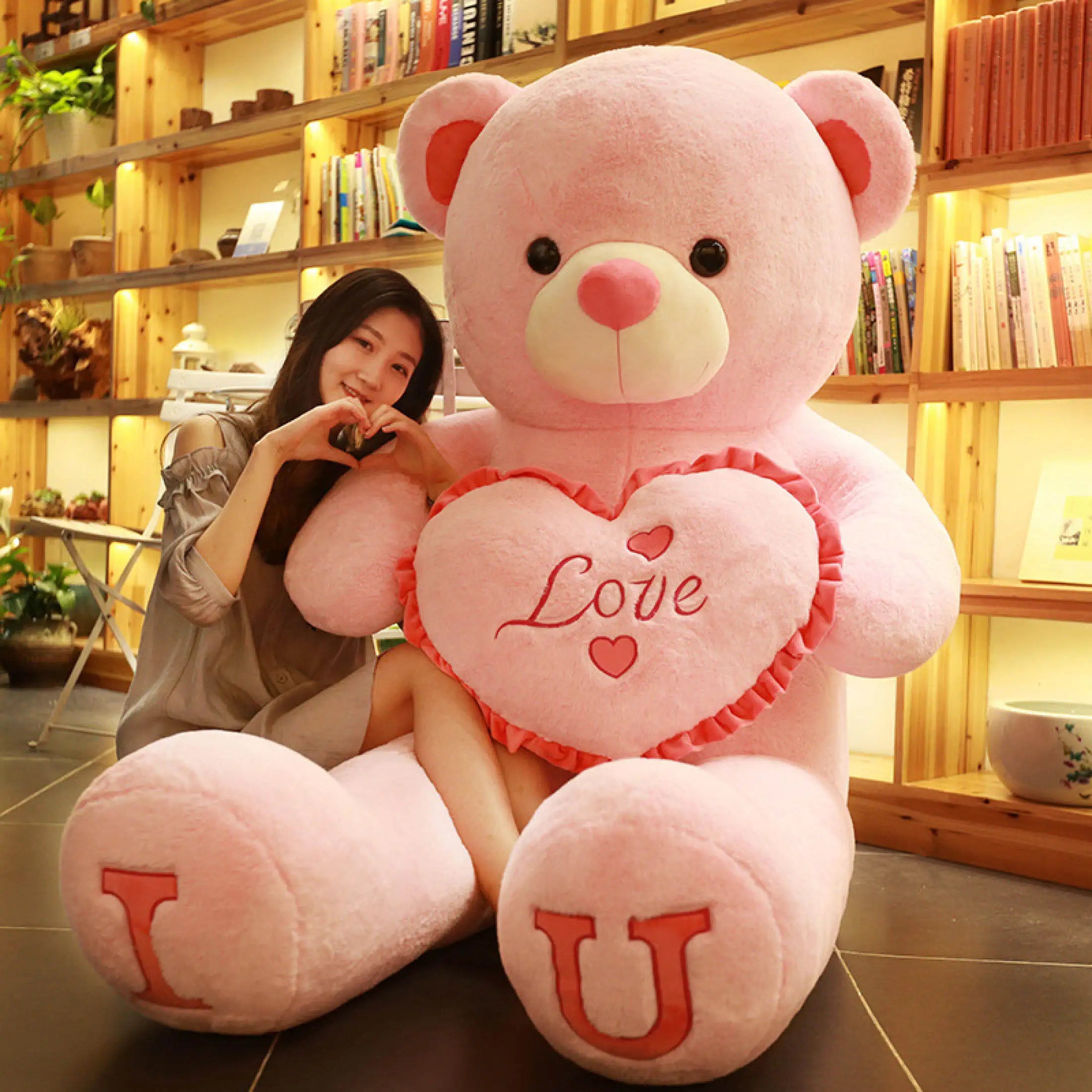 Großer Teddy Plüschbär I Love You – Weiches Kuscheltier