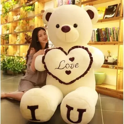 Violett Farbe Großer Teddy Plüschbär I Love You – Weiches Kuscheltier