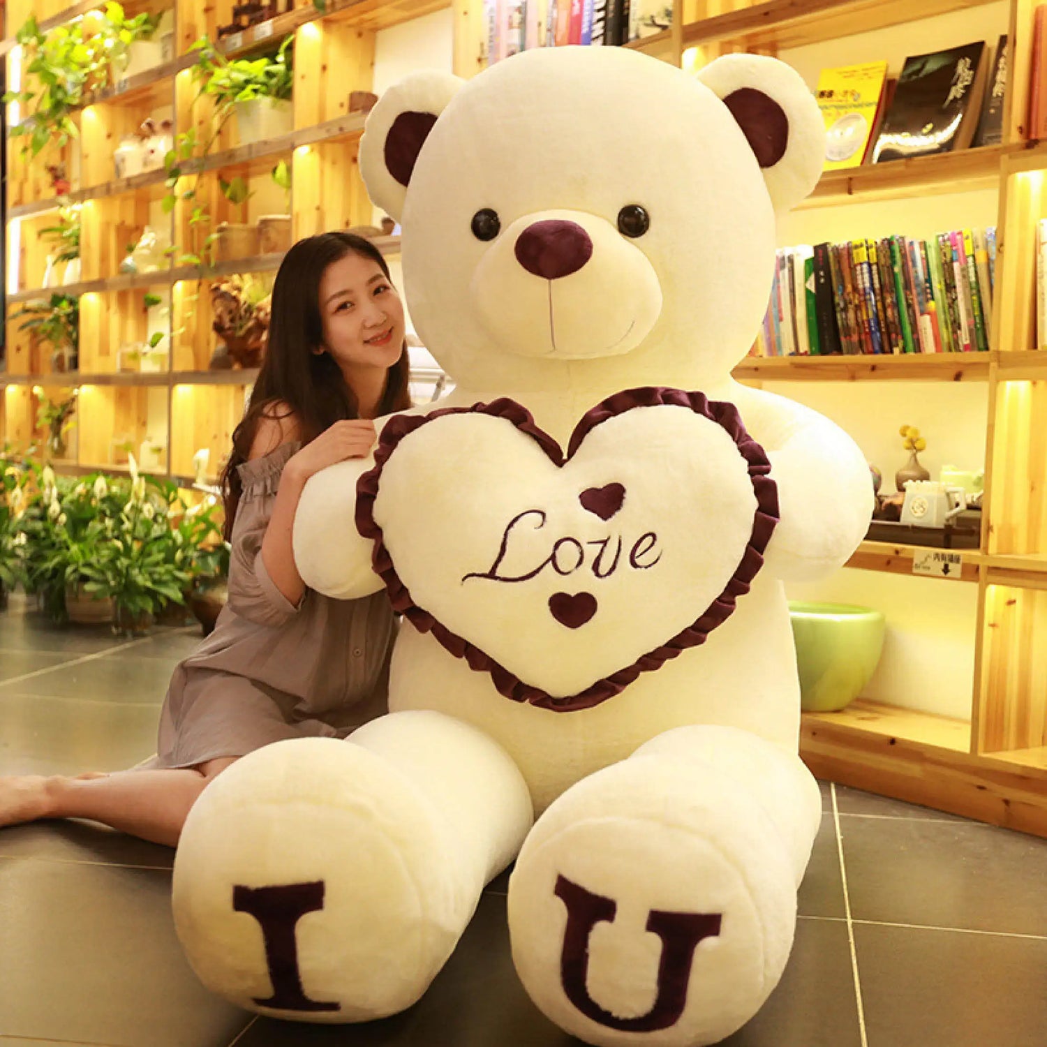 Großer Teddy Plüschbär I Love You – Weiches Kuscheltier